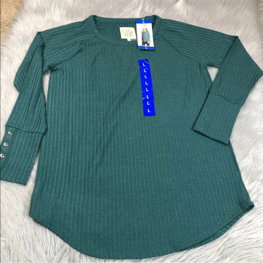 Chaser Thermal Waffle LS Green Winter Pine Large